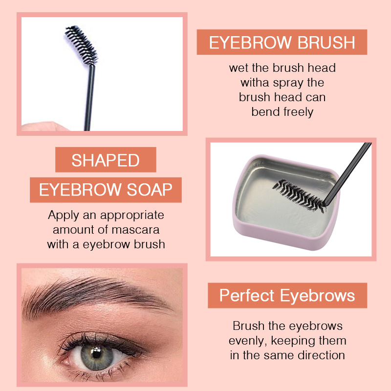 kissbeauty cross-border eyebrow Cream is a bestseller. The transparent and colorless shaping soap is refreshing, natural and long-lasting for eyebrow shaping Application Scenario