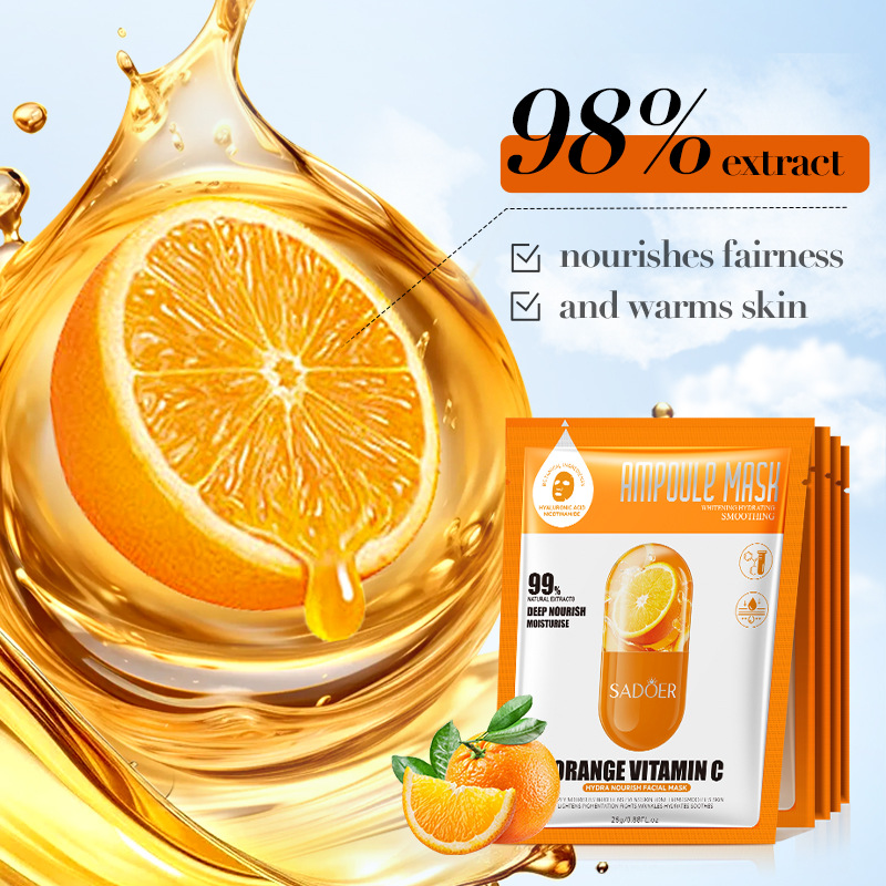 SADOER Orange VC Hydrating and Nourishing Mask Cross-border export wholesale Specification drawing