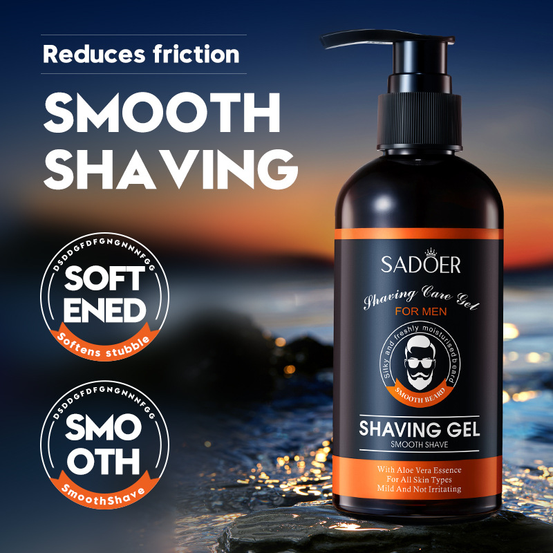 All-english SADOER men's shaving gel is gentle, non-irritating, clean and softens beard. Cross-border export wholesale details Picture