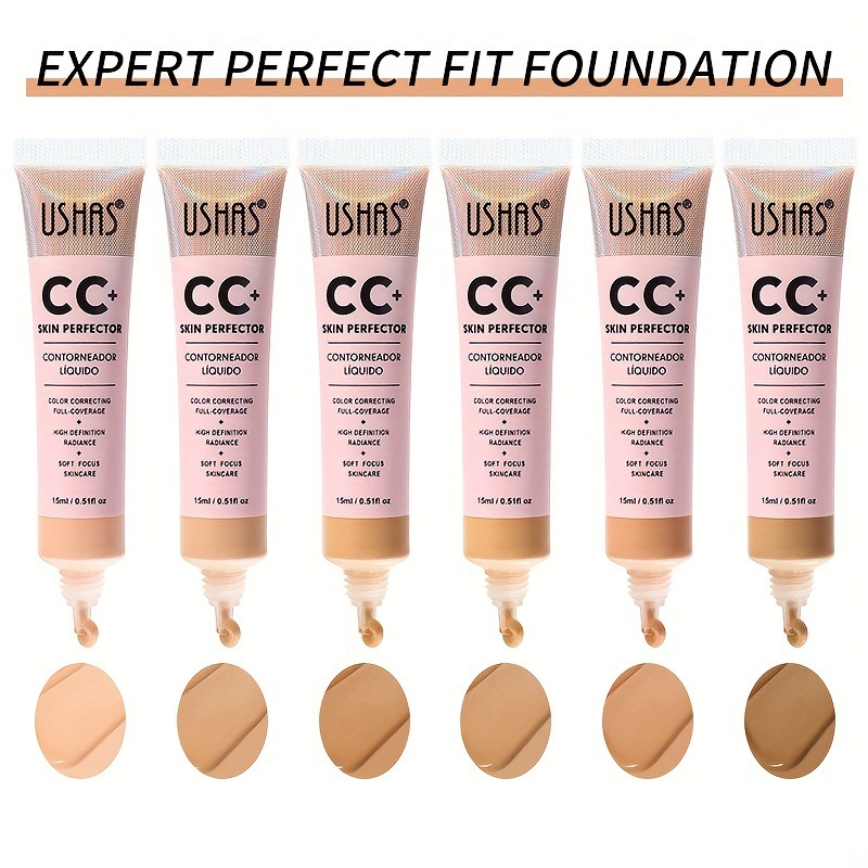USHAS Cross-border 6-color concealer moisturizes and brightens the skin tone for a long time without smudging. It is a waterproof foundation and concealer for isolation Specification drawing