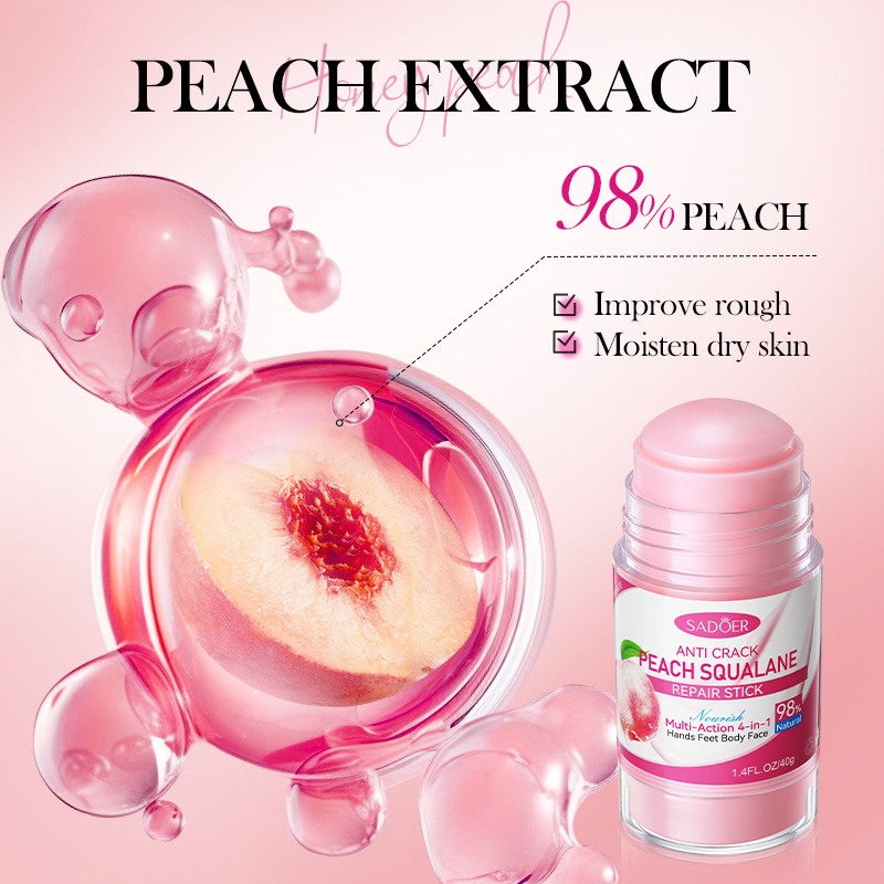 Full English SADOER Anti-Cracking Squalane Peach Foot Cream Anti-cracking Care Foot Cream Cross-border export wholesale details Picture