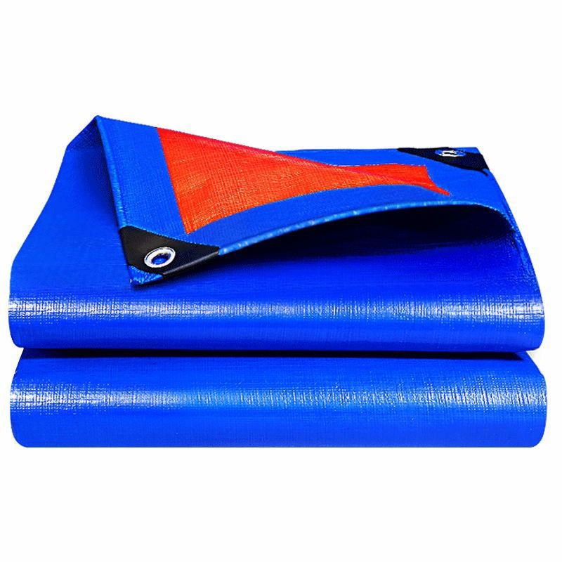 工厂跨境批发遮挡防雨防晒加厚防风防水布塑料苫布户外棚布蓝篷布1