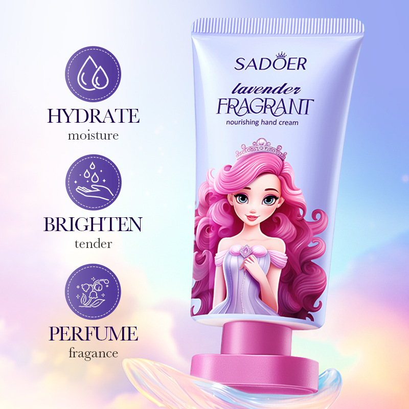 Full English SADOER Lavender Nourishing Fragrance Hand Cream Moisturizing and Anti-dryness Hand Cream Cross-border export wholesale Specification drawing
