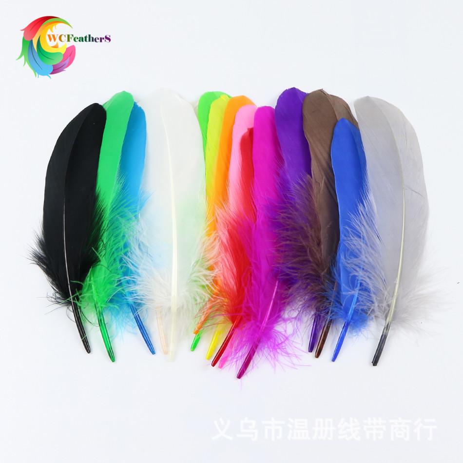 温册羽毛 热销14个色大飘羽毛DIY手工制作鹅毛捕梦网装饰一根起拍