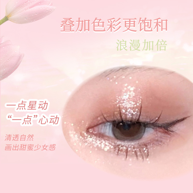 NOVO Moonfall Star Nine-Color Eyeshadow Palette: Earth tones, super shiny, ins, affordable, non-smudges, waterproof, high-end eyeshadow details Picture