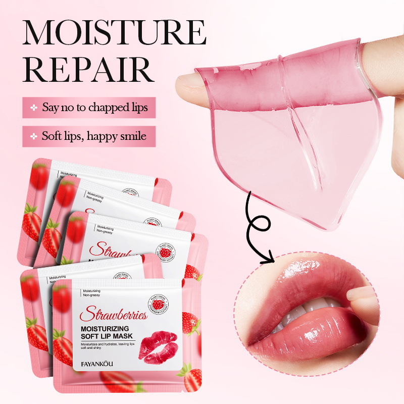 All-english FAYANKOU Strawberry Moisturizing Lip Mask, hydrating Lip Mask, lip Care Lipstick, cross-border export wholesale details Picture