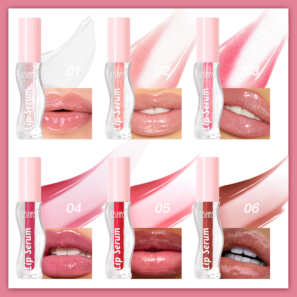 USHAS cross-border stock lip gloss from Europe and America does not fade or stick to the rim of the cup. The red lip gloss provides long-lasting coloring. UC149 Specification drawing