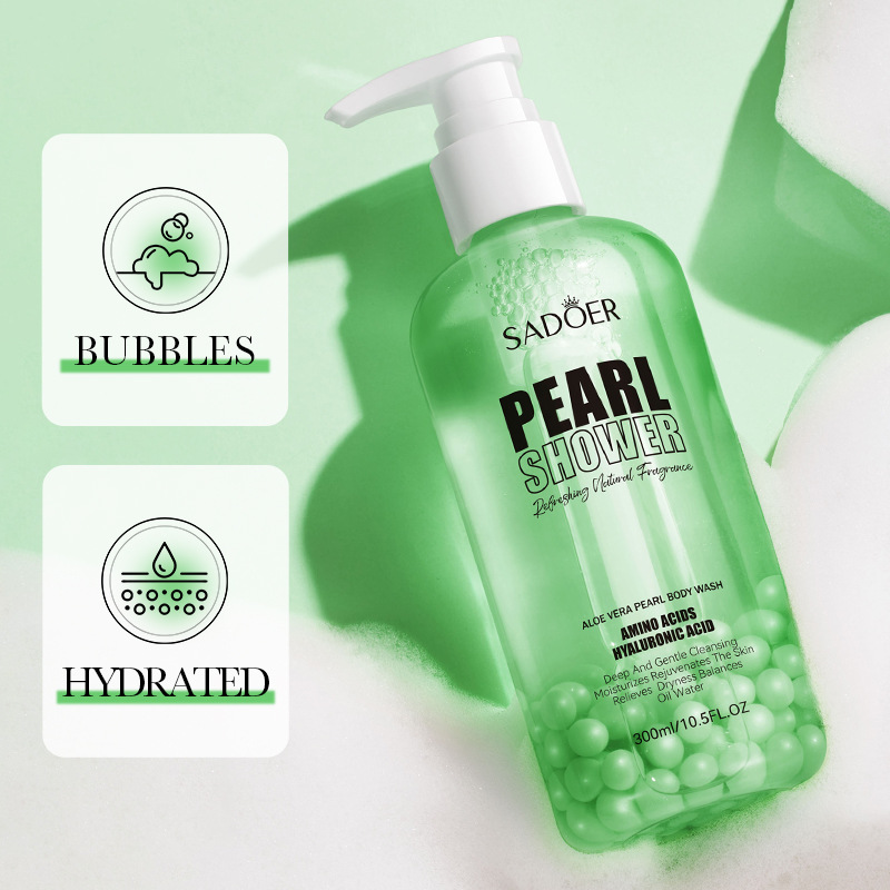 Cross-border export wholesale of SADOER aloe Vera Pearl Body Wash, Cleansing, Smooth and fragrant Body Wash details Picture