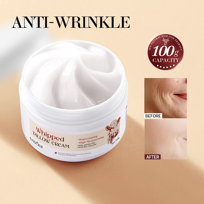 Cross-border export wholesale of 100g SADOER beef tallow Moisturizing Repair Cream and hydrating skin cream details Picture