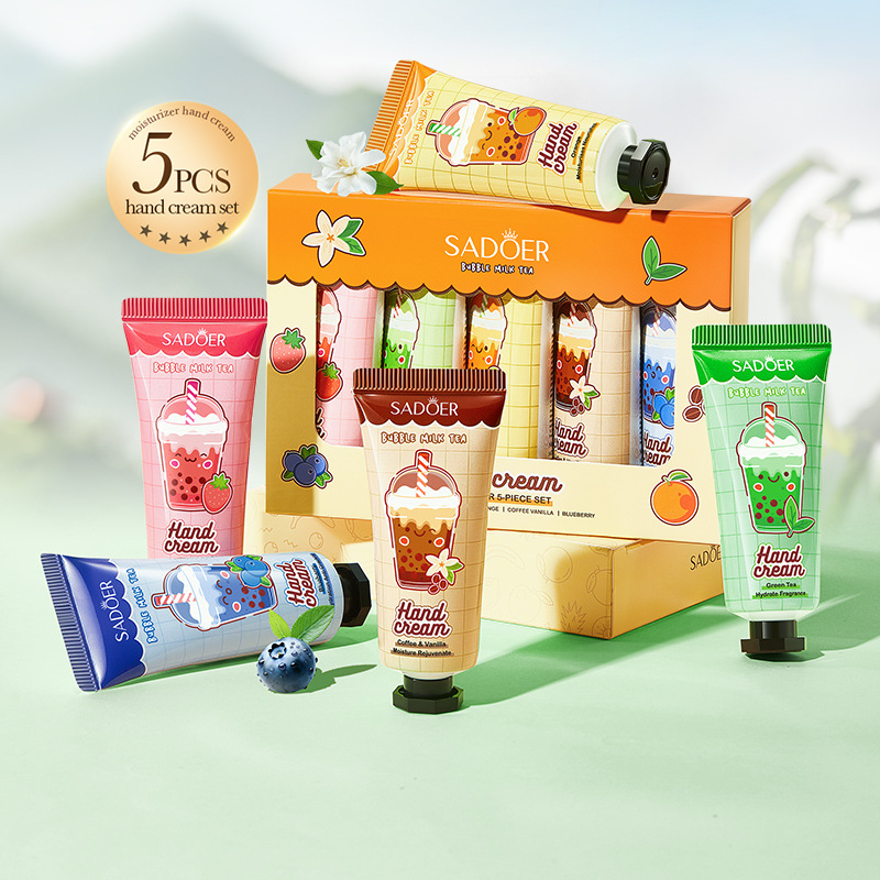 Full English SADOER milk tea Fruit Fragrance Hand Cream set for autumn and winter cross-border export wholesale details Picture