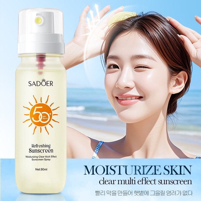 SADOER Water-clear Multi-effect Sunscreen Spray, refreshing and Moisturizing, cross-border export wholesale details Picture