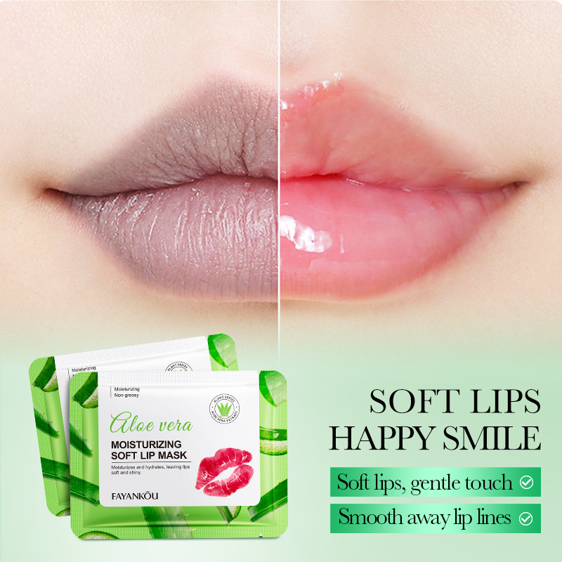 FAYANKOU Aloe Vera Moisturizing Lip Mask nourishes the lips and prevents dryness and cracking. Cross-border export wholesale details Picture