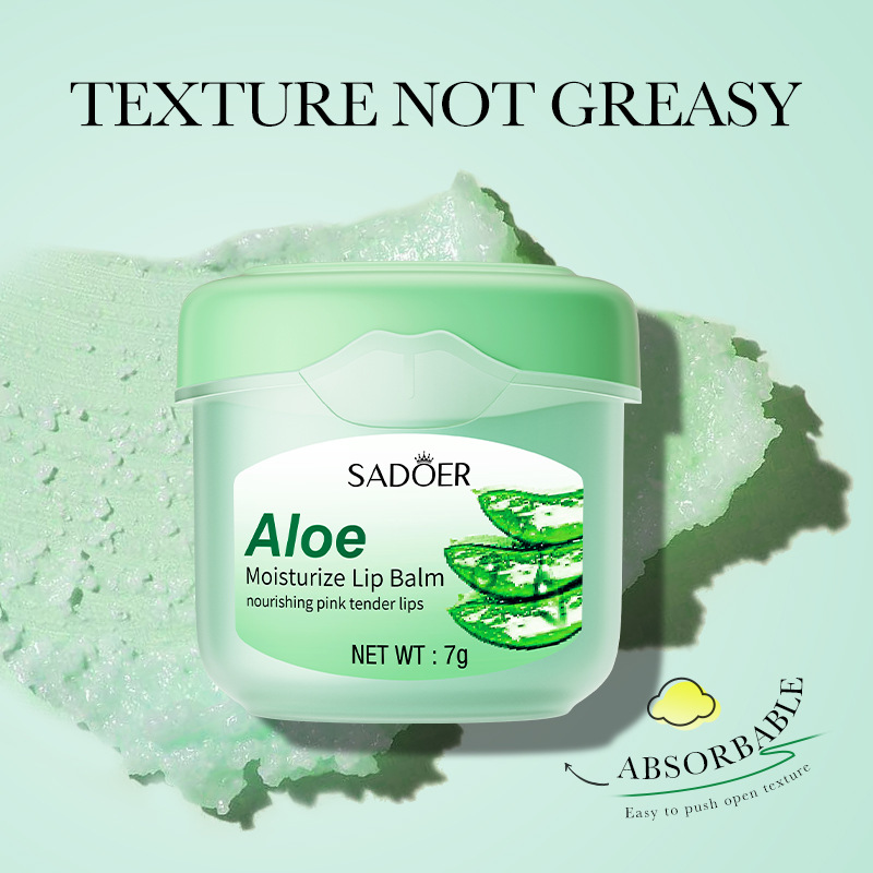 SADOER Aloe Vera Moisturizing Nourishing Lip Balm for autumn and winter, cross-border export wholesale details Picture