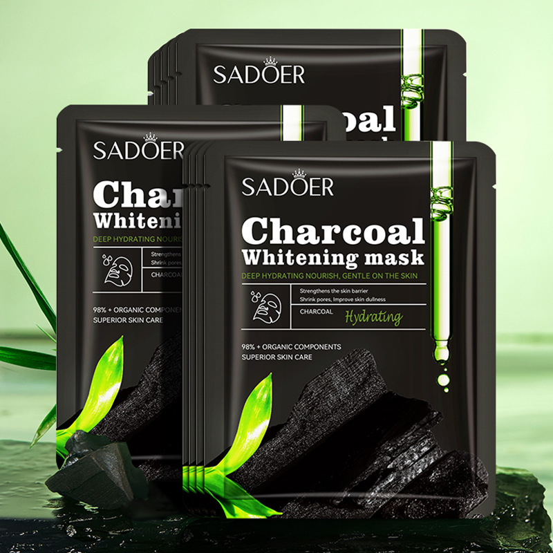 All-english SADOER bamboo Charcoal Whitening, Hydrating and darkening Mask, Moisturizing and brightening Mask patch, cross-border export wholesale Item Picture