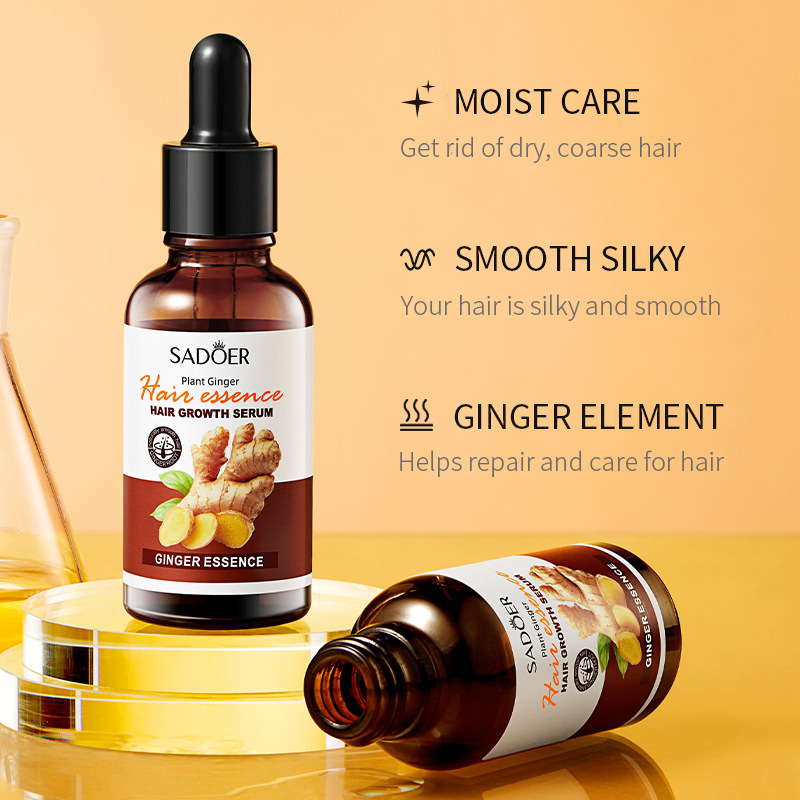 SADOER Ginger Hair Care Liquid in full English, moisturizing, smooth and caring for hair, cross-border export wholesale details Picture