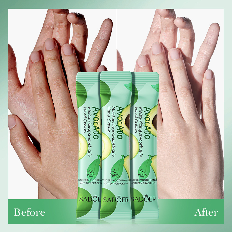 Cross-border wholesale of SADOER Avocado Hydrating and Smooth Hand Cream for autumn and winter in strips Item Picture