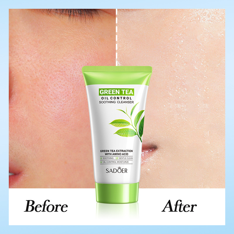 Cross-border wholesale of all-English SADOER Green Tea oil-control Facial cleanser Application Scenario