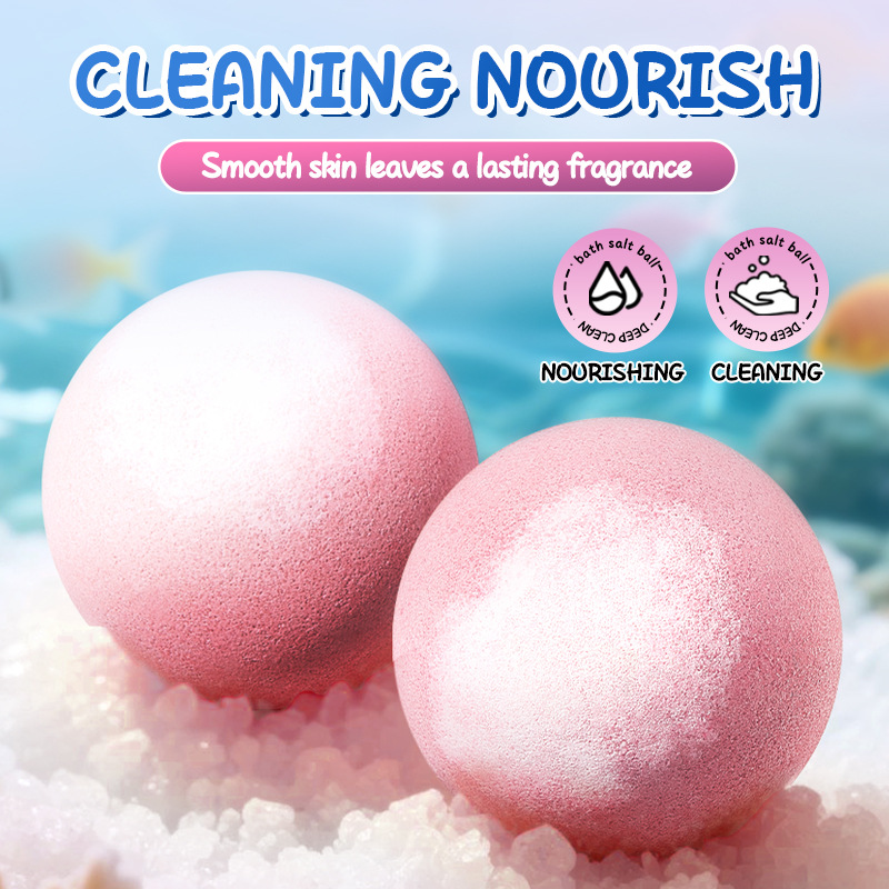 Cross-border wholesale of SADOER fruit scented bath salt Balls (sinking balls) for body cleansing Specification drawing