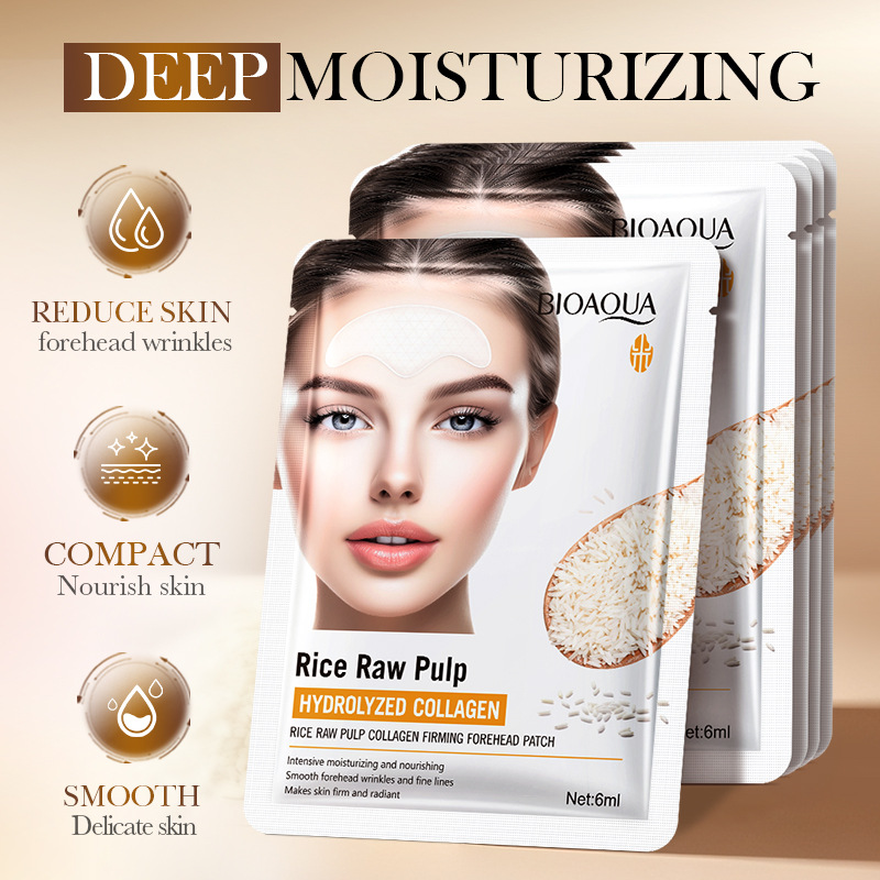 BIOAOUA Rice Puree Collagen Firming Forehead Patch (Foreign Language Version) 6ml details Picture