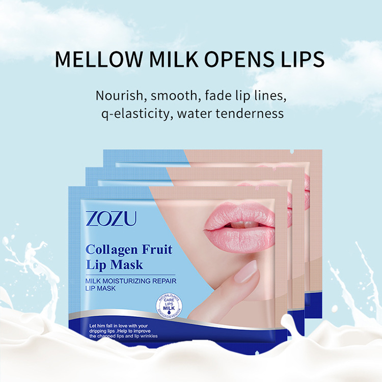 All-english ZOZU Collagen Crystal Lip Mask Labial membrane Lip Mask cross-border export wholesale details Picture
