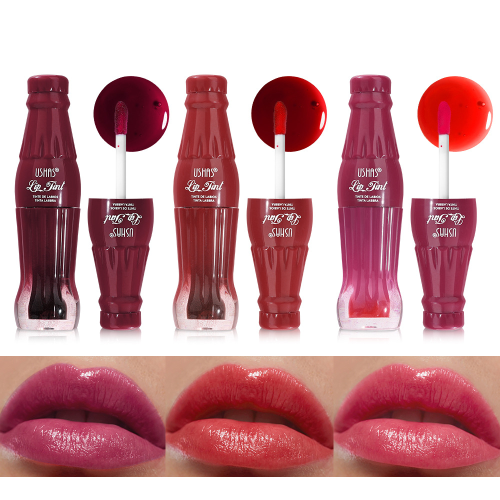 (Display Box) USHAS Cross-border Lipstick Water Non-stick Cup Lip Gloss Waterproof Non-fading Lip Gloss Lip Gloss UC139 details Picture