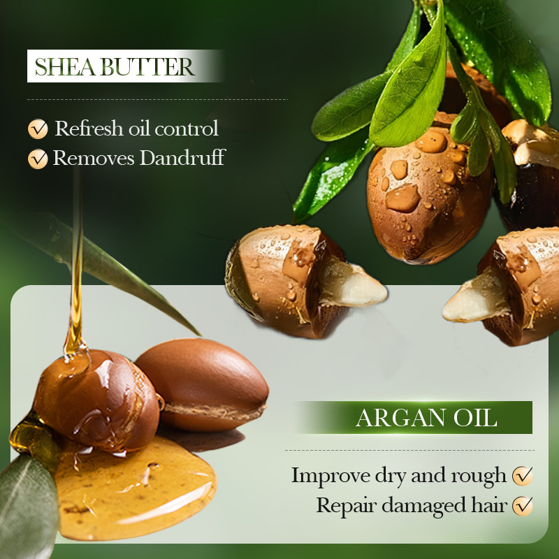Cross-border export wholesale of SADOER shea Butter Nourishing Shampoo and Cleansing Shampoo in English Specification drawing