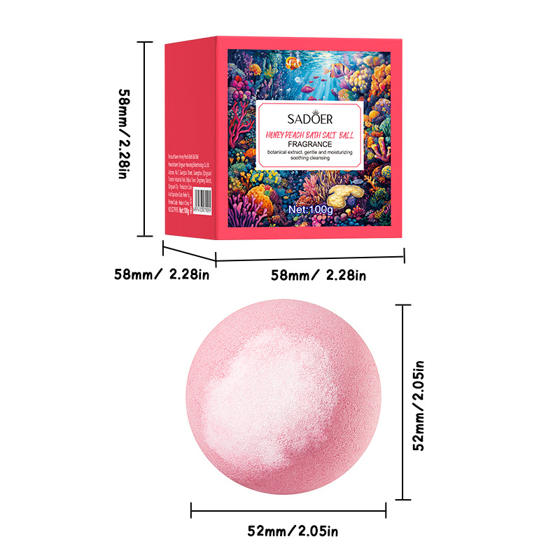 Cross-border wholesale of SADOER fruit scented bath salt Balls (sinking balls) for body cleansing Item Picture