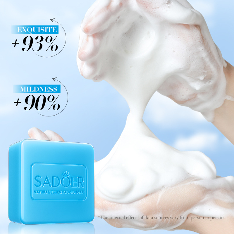 All English SADOER sea salt essential oil soap, handmade soap, bath soap, body cleansing soap, cross-border export wholesale Specification drawing
