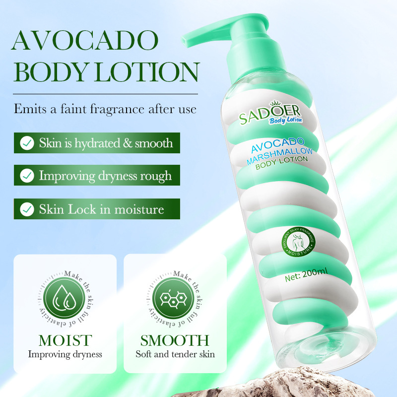 SADOER Avocado Marshmallow Body Lotion for autumn and winter Moisturizing Skin Lotion cross-border export wholesale details Picture