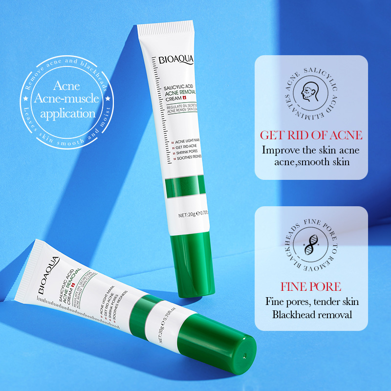 All-english BIOAOUA Salicylic acid Acne Cleanser, Gentle Cleansing and Rejuvenation Facial Cleanser, cross-border export wholesale Specification drawing