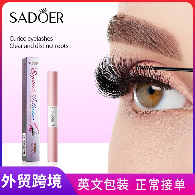 Full English SADOER double-headed eyelash glue, styling eyelash makeup, cross-border export wholesale full figure