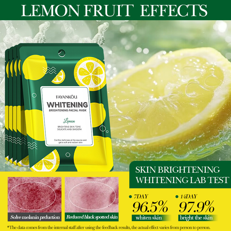 All-english whitening fruit mask FAYANKOU Brightening, hydrating and moisturizing mask cross-border export factory direct sales details Picture