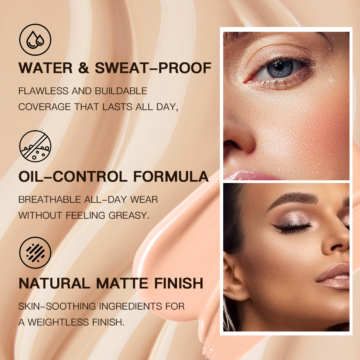 USHAS Cross-border Amazon 3D Highlighter Contouring Stick Concealer Stick Natural Light Glow Natural Waterproof UC073B details Picture