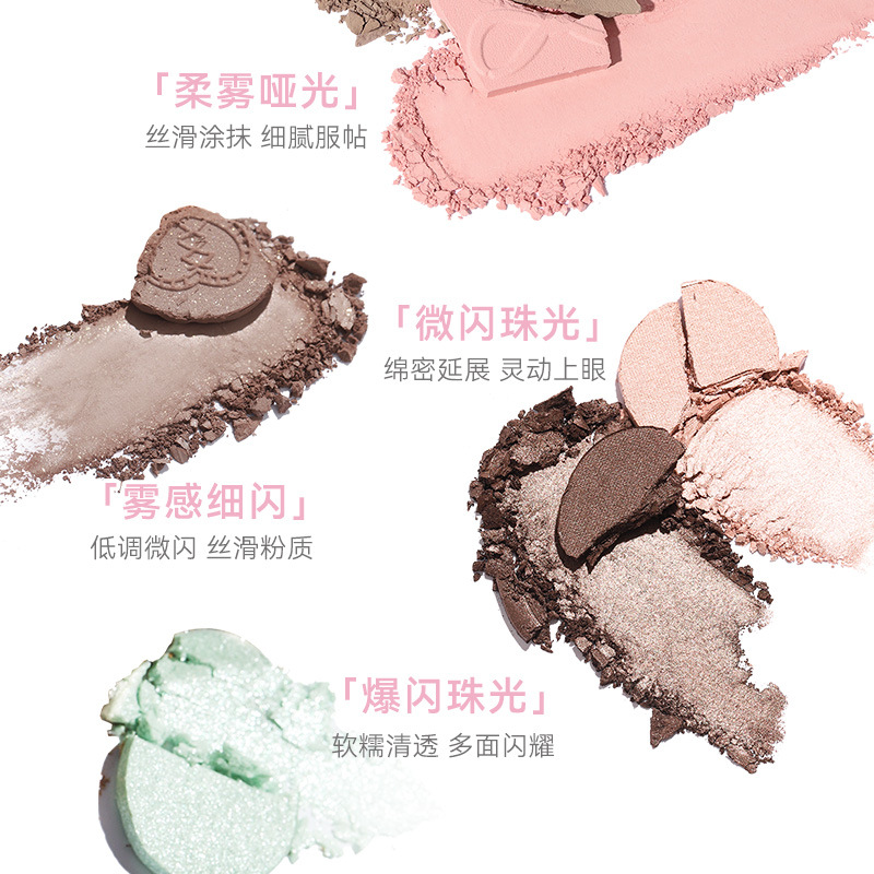 novo Indulge in Imagination Seven-color Comprehensive Eyeshadow Palette, multi-purpose, matte pearlescent, low saturation, for beginners' daily use Application Scenario
