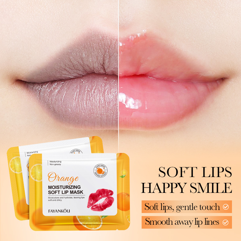 All-english FAYANKOU Orange Moisturizing Lip Mask Hydrates, moisturizes, reduces lip lines, and prevents dry and cracked lips. Cross-border export details Picture