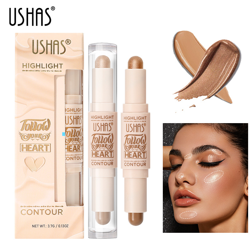 USHAS Cross-border Amazon 2-in-1 Highlighter Contouring Stick Concealer Stick Natural Glow Highlighter FS364A details Picture