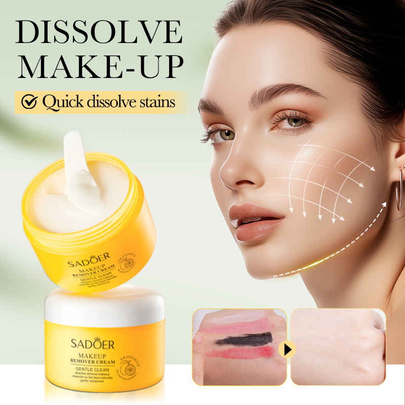 All-english SADOER Gentle Cleansing Grapefruit Makeup Remover Cream Deep Cleansing Makeup Remover Cream Cross-border export wholesale details Picture