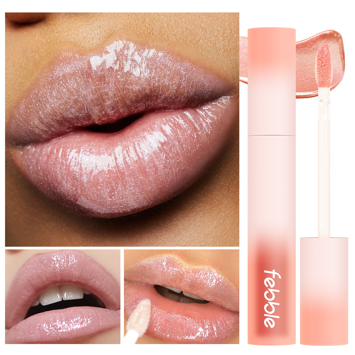 FEBBEL Amazon Bestseller Cross-border Moisturizing Lip Gloss, Long-lasting Moisturizing Transparent Lip gloss and lip gloss non-stick Cup FBC059 details Picture