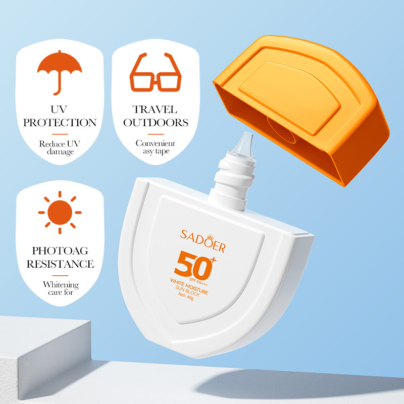 All-english SADOER Whitening, Moisturizing and sunscreen Lotion, non-greasy sunscreen, cross-border export wholesale Application Scenario