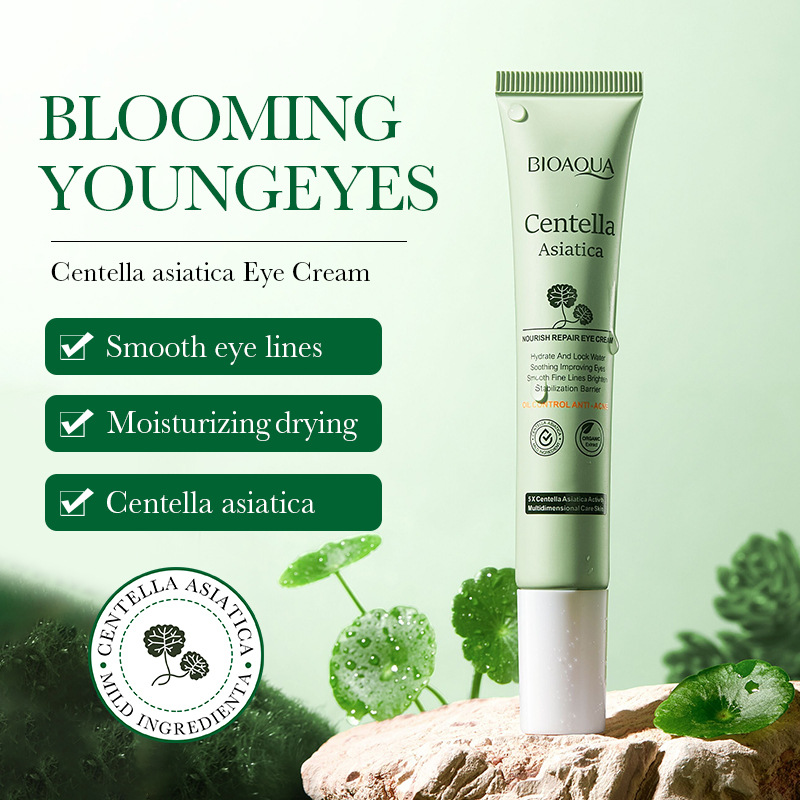 All-english BIOAOUA Centella asiatica Nourishing and Repairing Eye Cream Moisturizing and hydrating Eye care cross-border export wholesale Specification drawing