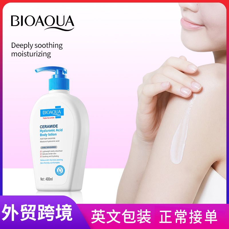 All-english BIOAOUA Ceramide Hyaluronic acid Moisturizing Body Lotion Cross-border export wholesale full figure