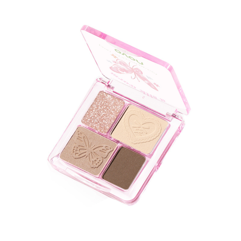 NOVO Four-color Eye Shadow Palette, a multi-purpose matte and pearlescent eye shadow for beginners with no makeup and light makeup, affordable for students Item Picture