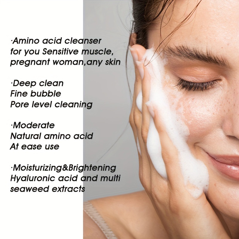 USHAS cross-border in-stock best-selling peach hard tube facial cleanser, refreshing the interface, removing oil, hydrating and moisturizing details Picture