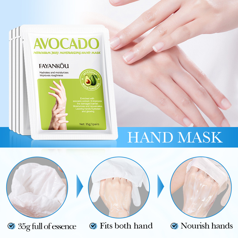 All-english FAYANKOU Avocado Vaseline Moisturizing Hand Mask for nourishing hands and skin softening Cross-border wholesale Application Scenario