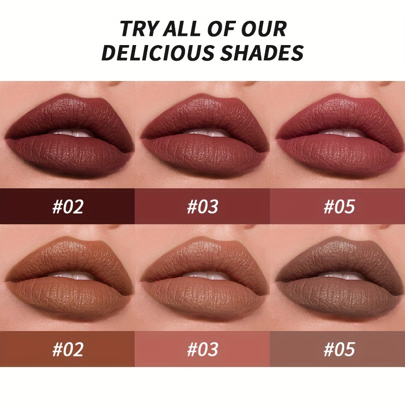 USHAS cross-border in-stock hot sale non-stick cup liquid waterproof lipstick lip gloss matte high pigment lip gloss from Europe and America details Picture