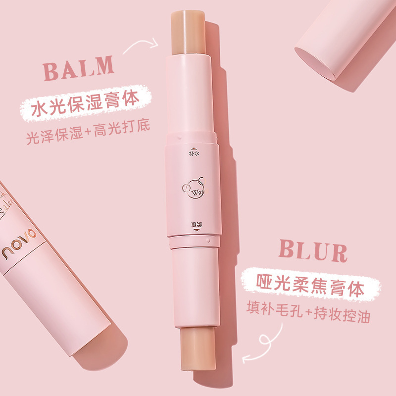 NOVO Invisible Pore Primer, Concealer, Primer, Facial Primer, Natural Double-Head Hydrating Stick wholesale details Picture