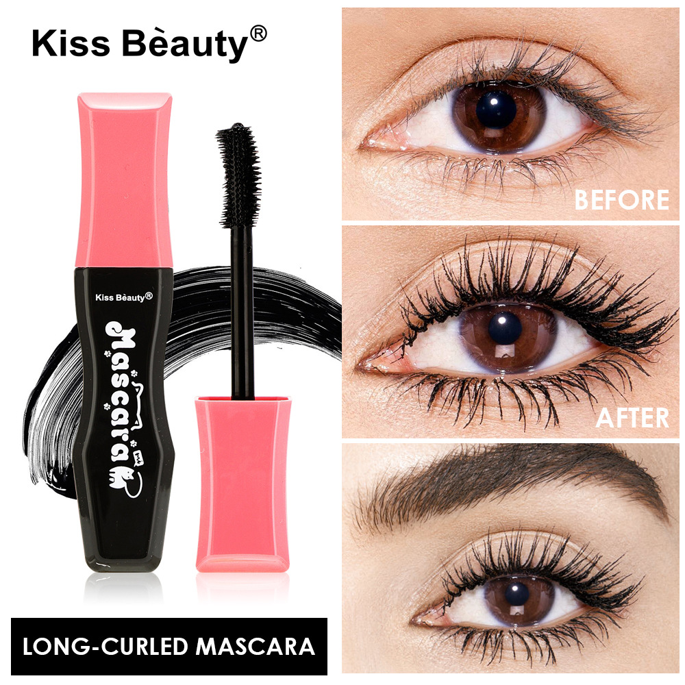 kiss beauty Cross-border Makeup mascara Curling, Waterproof, Thickening and Slimming Liquid Mascara Manufacturer wholesale full figure