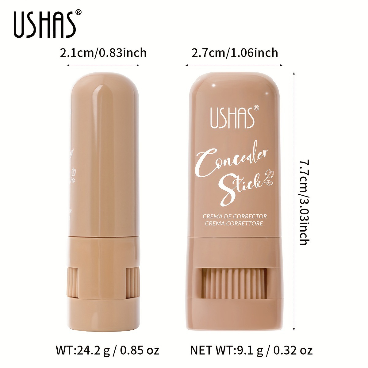 USHAS cross-border in-stock hot-selling solid concealer high-gloss powder stick FS458 is compact and portable for contouring and brightening Item Picture