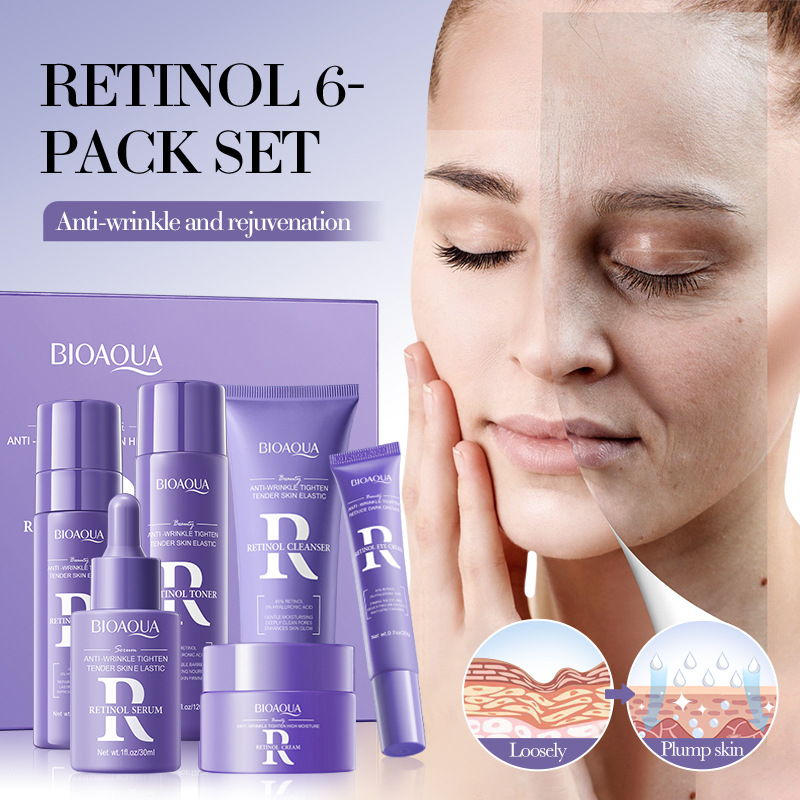 Full English BIOAOUA Retinol Anti-Wrinkle, Firming and High Moisture Retention Set Cross-border export wholesale details Picture