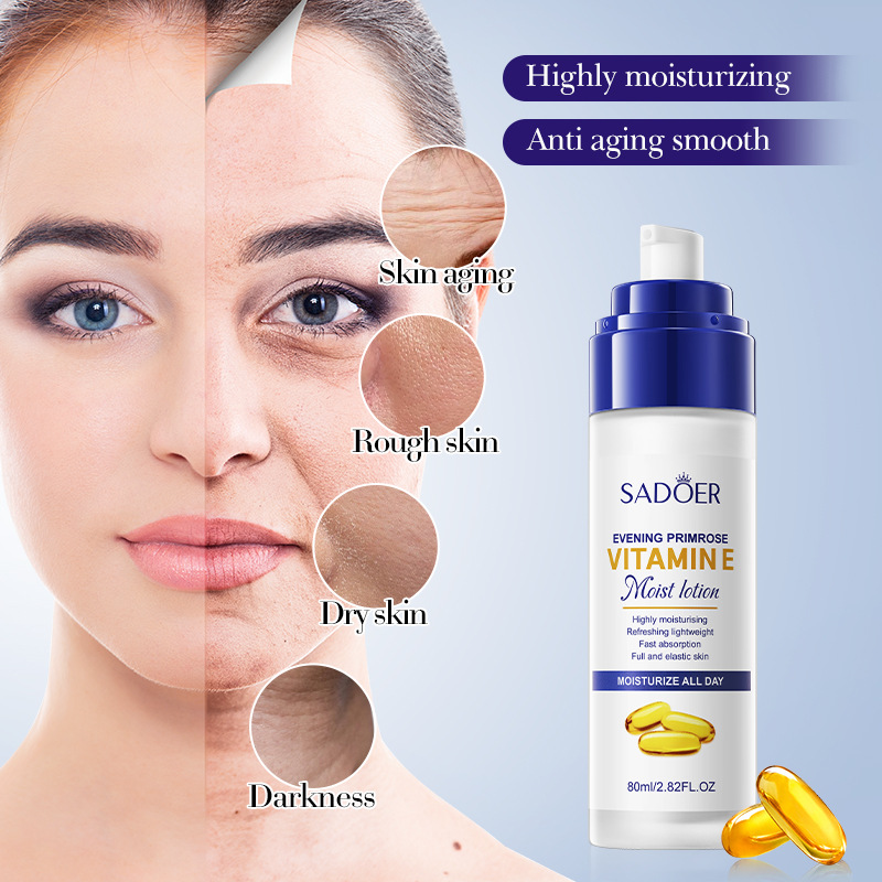 SADOER Evening Primrose Vitamin E High Moisturizing Lotion, Moisturizing and firming Water and Lotion cross-border export wholesale Specification drawing